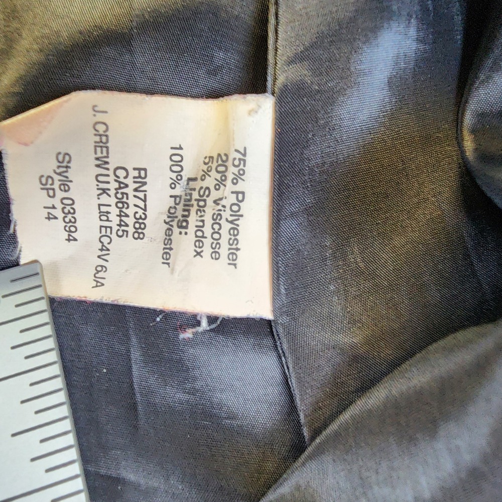 J. Crew Black Mini Skirt Career Professional Stretch Lined Style 03394 SP14 10 - Picture 8 of 10